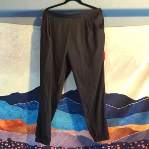 Drapey black pajama style trousers